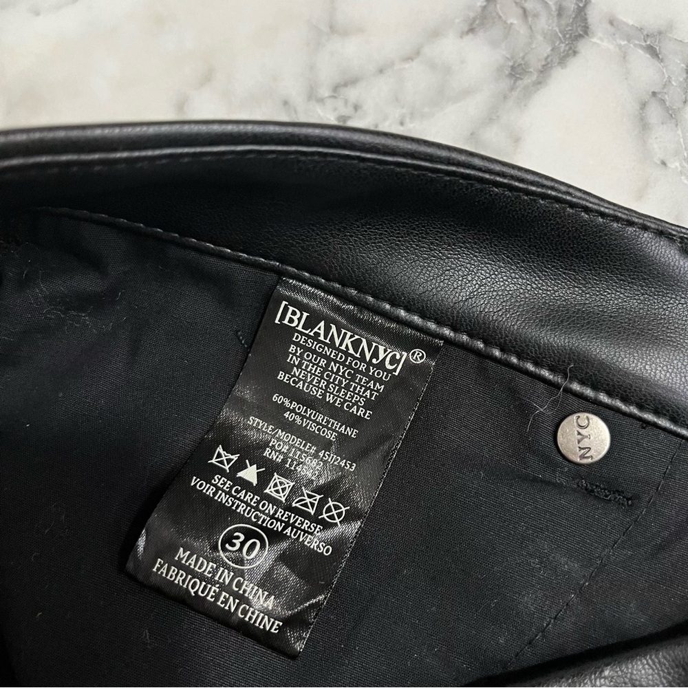 BLANKNYC Faux Leather Straight Leg Pant in Need You Tonight - Picture 13 of 13